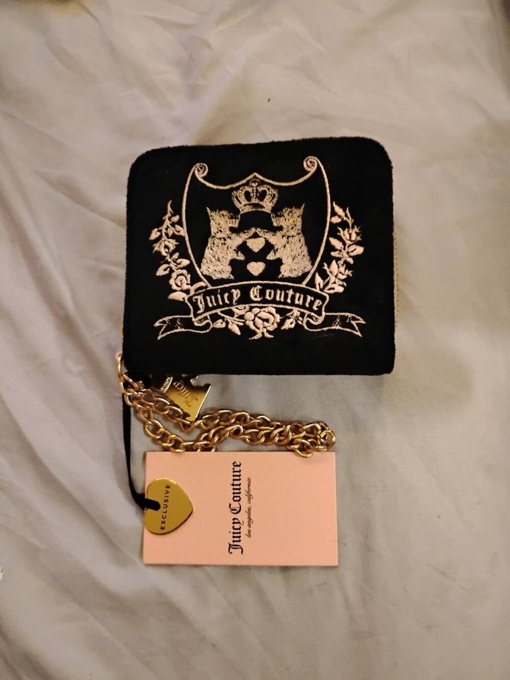 NWT JUICY COUTURE NEW LOVE CHAPTER SM ZA W/ BACK ID ORGANIZER
